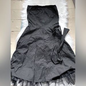 Pinstripe Tulle Dress